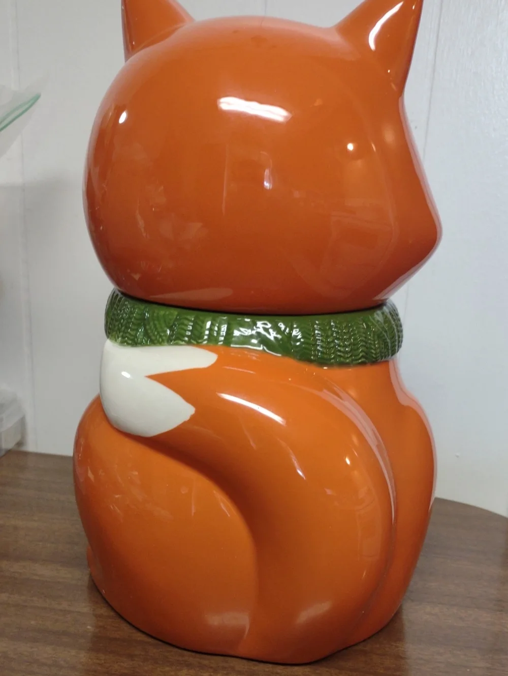 Cheryl's Cookies Orange Ceramic Fox Cookie Jar